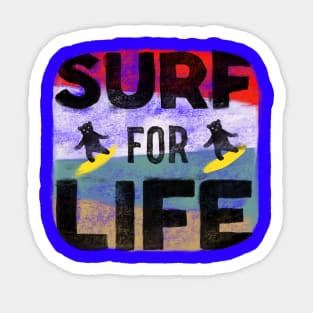 surf bear Sticker